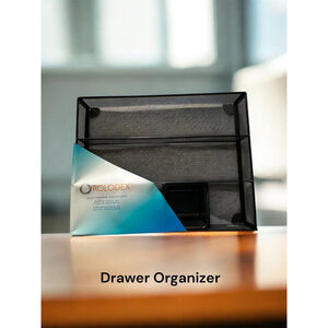 Rolodex Deep Drawer Mesh Organizer 15" W x 12" T x 2" Deep Black